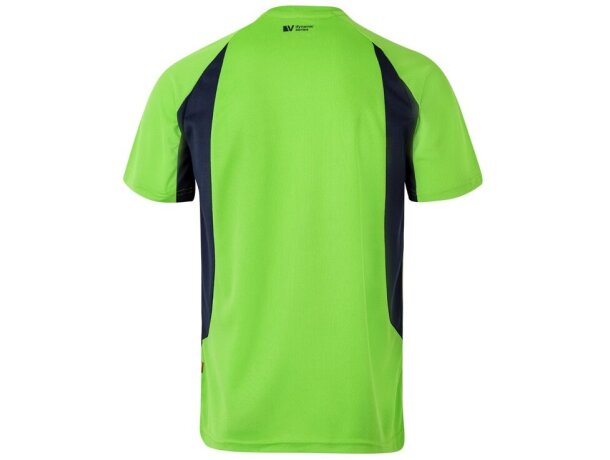 Camiseta técnica ojo de pájaro bicolor VL Slayer Verde/Azul marino detalle 12