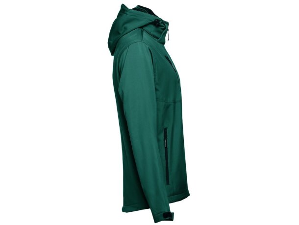 Chaqueta softshell zagreb con capucha removible para hombre Verde oscuro detalle 16