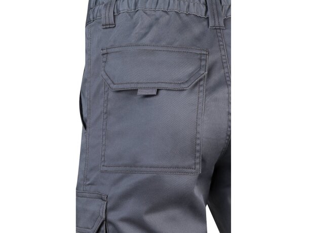 Bermudas elásticas multibolsillos Hebe con cinturilla elástica Gris detalle 17