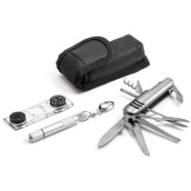Kit de navaja multiusos, brújula y linterna