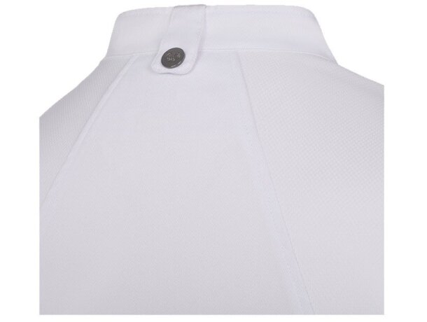 Chaqueta de cocina Agni unisex tejido COOLMAX transpirable Blanco detalle 9