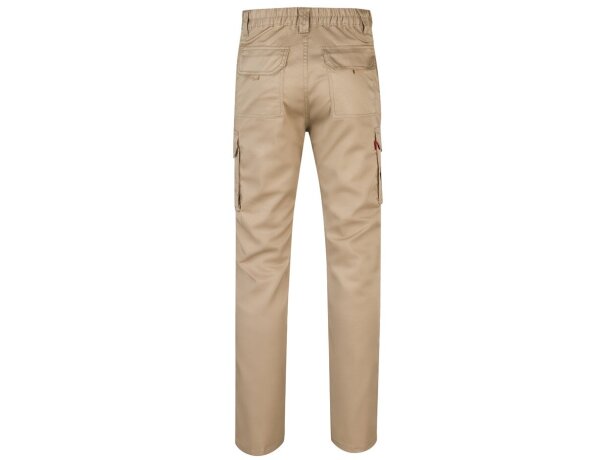 Pantalón lugh multibolsillos elástico con bolsillos de fuelle Natural claro detalle 2