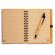 Libreta personalizado con tapas y bolígrafo de bambú natural