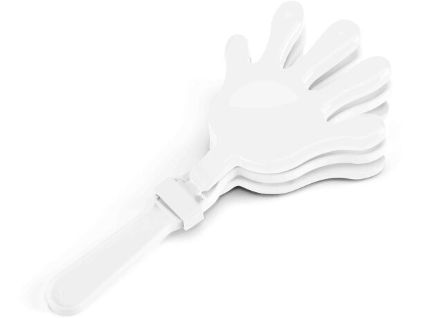 Aplaudidores Clappy con forma de mano personalizado blanco