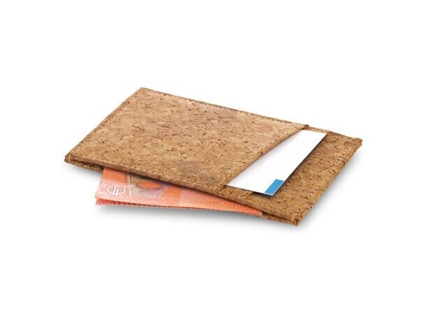 Porta tarjetas ecológico personalizada en corcho natural