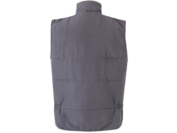 Chaleco acolchado bicolor multibolsillos unisex VL Nergal Gris/Verde detalle 2