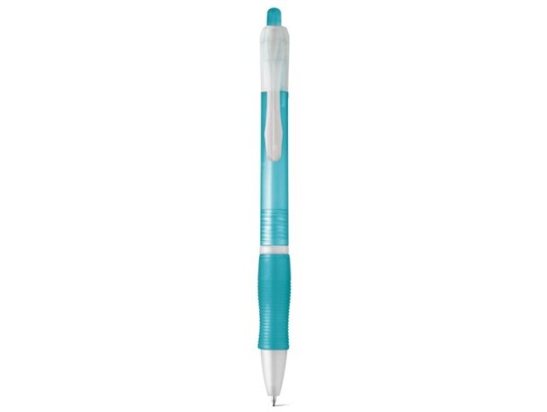 Bolígrafo de plástico ergonómico azul claro