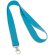 lanyard de poliester con mosqueton personalizada azul claro