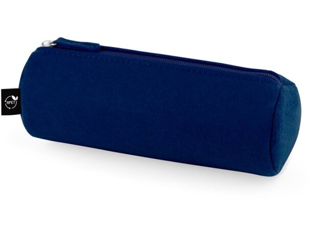 Estuche multiusos Nomad cilíndrico en fieltro reciclado rPET Azul detalle 11