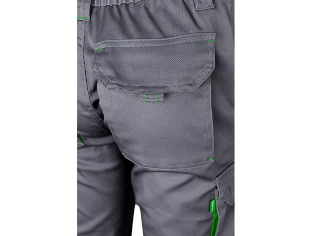 Pantalón elástico bicolor fides con seis bolsillos funcionales Gris/Verde detalle 6