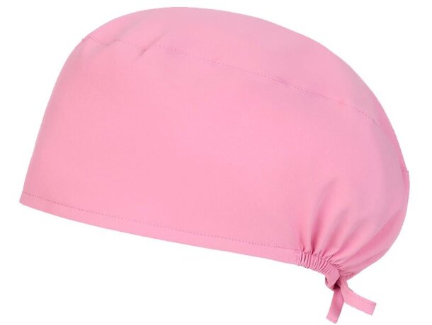 Gorro sanitario Saga en microfibra repelente a líquidos Rosa detalle 3