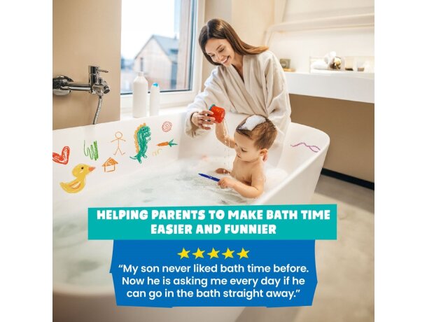 Bath Crayons kit de lápices de cera para pintar en el baño Multicolor detalle 8