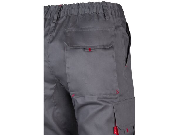 Pantalón de sarga multibolsillos bicolor VL Hypnos Gris/Rojo detalle 20