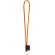 Lanyard Tube Long en poliamida con anilla de 32 mm Naranja hexachrome