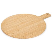 Tabla redonda de bambú cheesano con asa