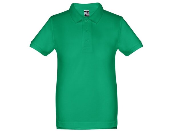Polo Adam Kids de algodón para niños con cuello canalé Verde detalle 13