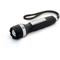 Linterna acabado goma con led barata negra Linterna acabado goma con led barata negra