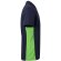 Polo piqué bicolor Supay manga corta con cuello en canalé Azul marino/Verde detalle 11