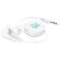 Auriculares con cable retráctil blanco