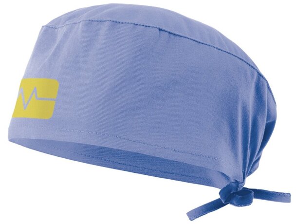 Gorro sanitario Enlil de sarga transpirable con ajuste elástico Azul pastel detalle 2