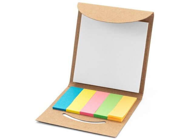 Set de oficina Ainsley con 6 blocs de notas adhesivas recicladas Natural detalle 4