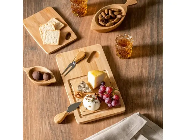 Doble Vela / TABLA PARA QUESO DE BAMBÚ CAOBA A2933 ÚNICO