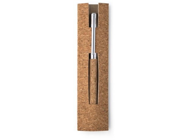 Roller Andrew de acero inoxidable reciclado con clip de corcho Natural detalle 4