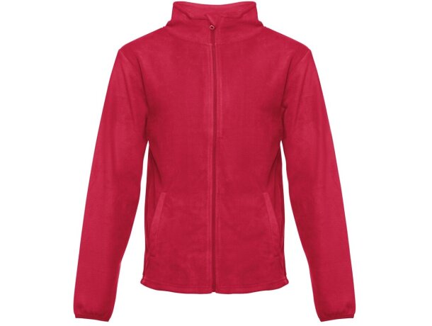 Chaqueta polar Helsinki con cremallera y bolsillos Rojo detalle 17