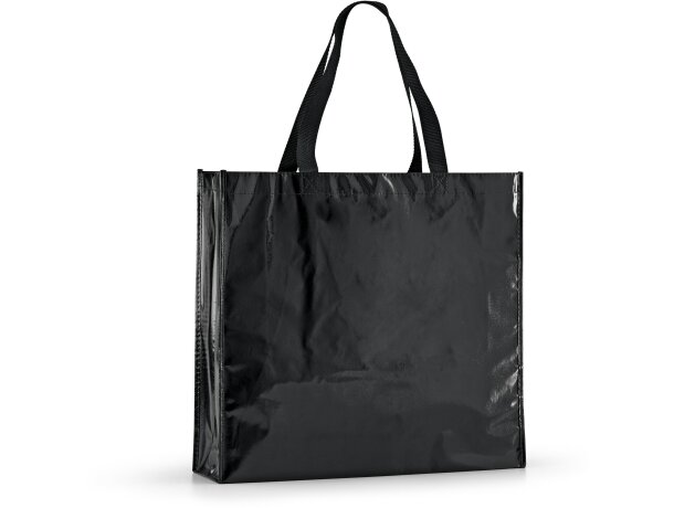 Bolsa de non woven laminado brillante negra Bolsa de non woven laminado brillante negra