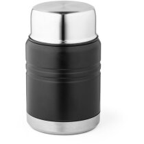 Termo personalizado alimentos 550ml cuchara plegable negro vacío