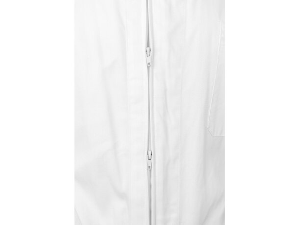 Mono de sarga yama con cremallera doble cursor y bolsillos Blanco detalle 34
