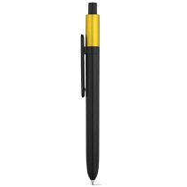 Bolígrafo Kiwu Metallic en negro con detalles a color