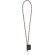 Lanyard Tube Long en poliamida con anilla de 32 mm Verde hexachrome/Rosa hexachrome