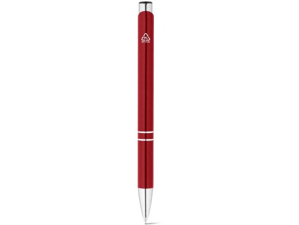 Bolígrafo con nombre para empresa de colores reciclado tinta azul Hi!dea Rojo detalle 18