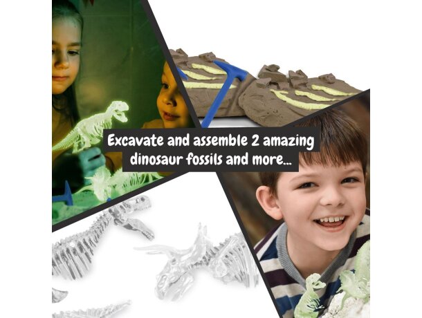 Kit de excavación de fósiles t-rex y triceratops science4you Multicolor detalle 7