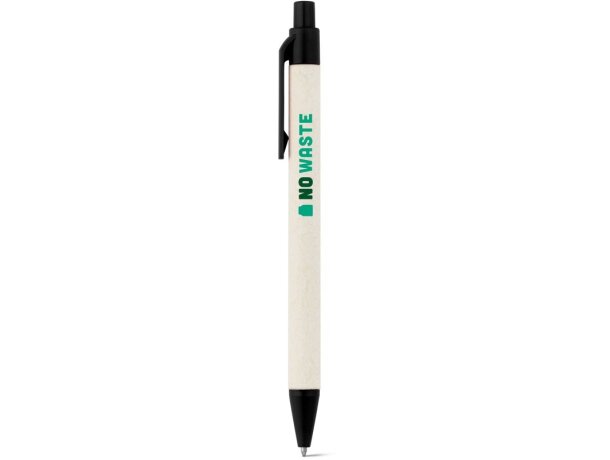 Bolígrafo Milink de papel 100% reciclado con tinta líquida azul Negro detalle 12