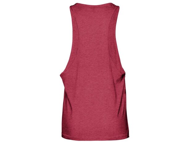 Camiseta sin mangas Ibiza de algodón cardado 140 g/m² Rojo matizado detalle 6