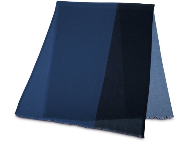 Bufanda rectangular azul viscosa poliéster suave calidez masculina Azul detalle 2