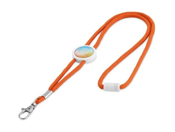 Lanyard Weave ajustable con enganche naranja