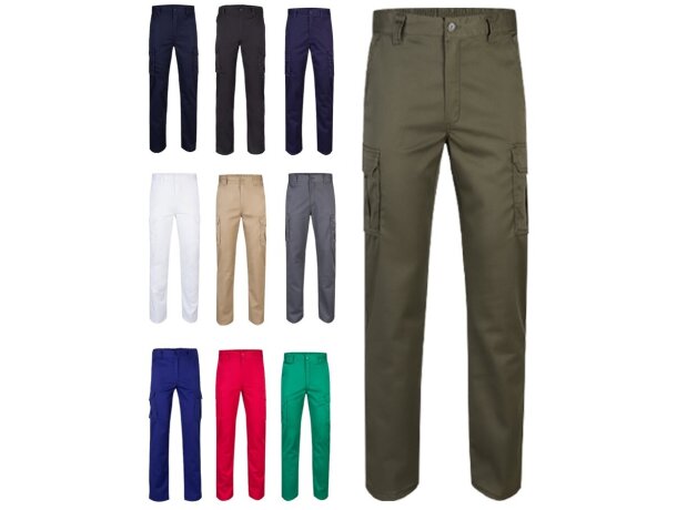 Pantalón lugh multibolsillos elástico con bolsillos de fuelle detalle 1