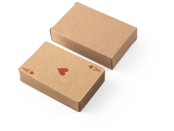 Baraja de cartas Fischer en papel kraft reciclado certificado FSC Negro detalle 3