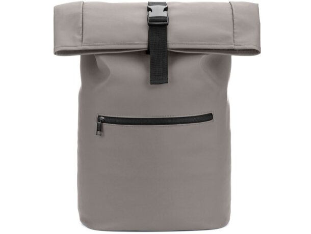 Mochila enrollable Portland con panel acolchado y asa trolley Gris detalle 5