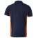 Polo piqué bicolor Supay manga corta con cuello en canalé Azul marino/Naranja detalle 22