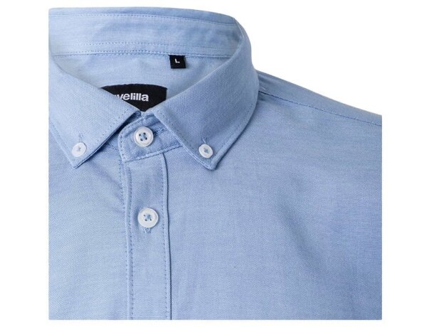 Camisa Oxford Prithvi elástica manga larga para profesionales Azul detalle 18