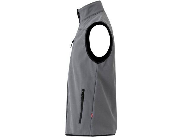 Chaleco soft shell Varuna con forro polar y cremallera invertida Gris detalle 7