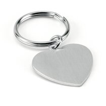 Llavero corazón de aluminio cromado satinado Llavero corazón de aluminio cromado satinado