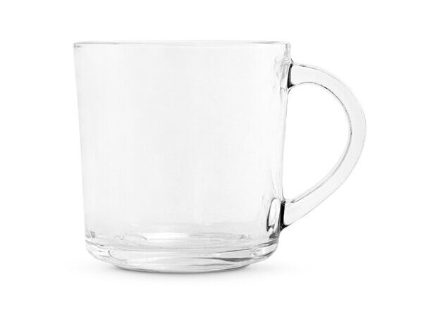 Taza Soffy de vidrio de 230 mL transparente