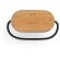 Altavoz Guetta 5w bluetooth con carga inalámbrica en bambú y rpet Gris oscuro detalle 2