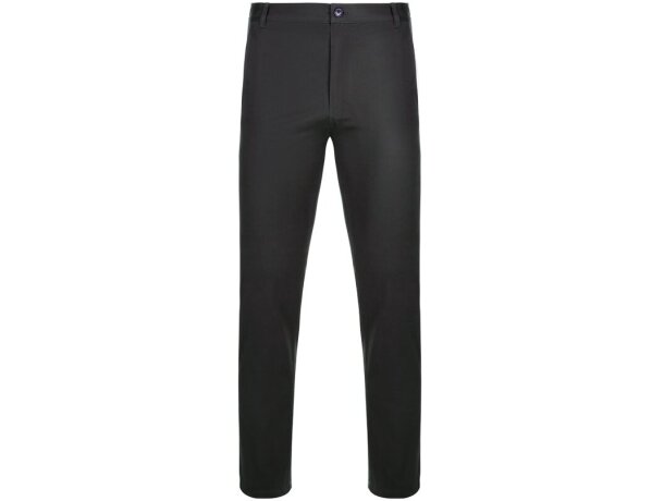 Pantalón chino Vishnu unisex elástico con cinco bolsillos Negro detalle 13