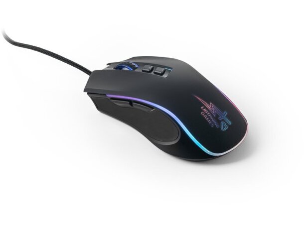 Ratón gaming Thorne RGB con cable y luces LED personalizables Negro detalle 6